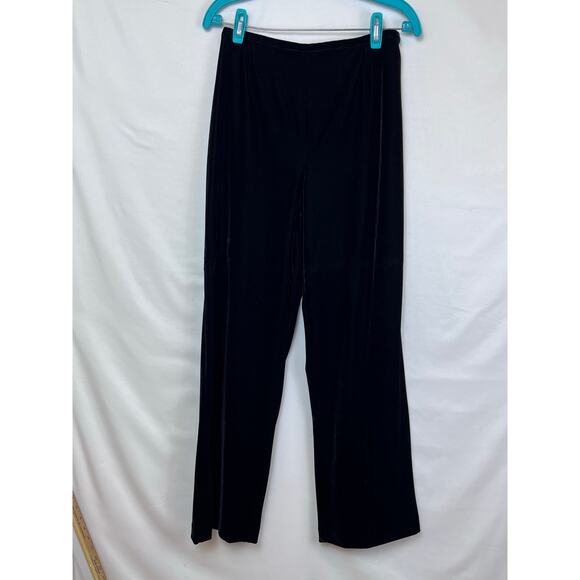 Silkland Women's Size 6 Black Velvet Straight Leg Dress Pants - Picture 1 of 8